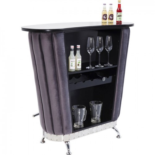 Table de bar velours gris ROCKSTAR