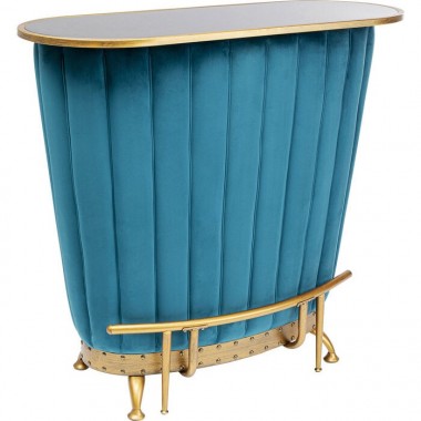 Table de bar velours bleu ROCKSTAR