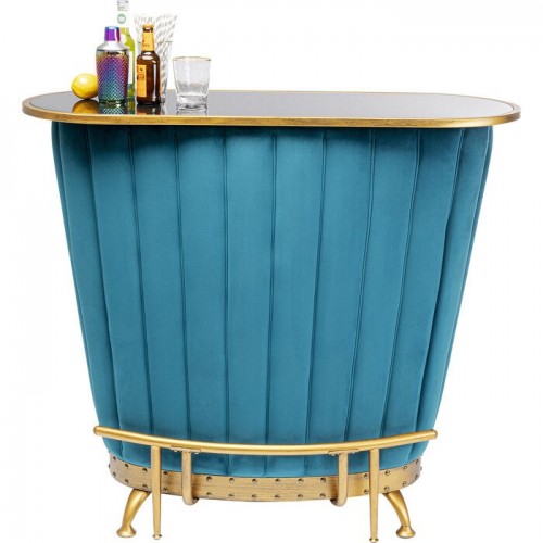 Table de bar velours bleu ROCKSTAR
