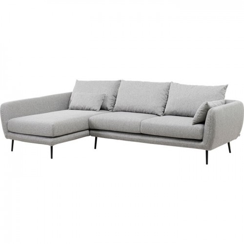 Canapé d'angle gauche gris 275cm AMALFI