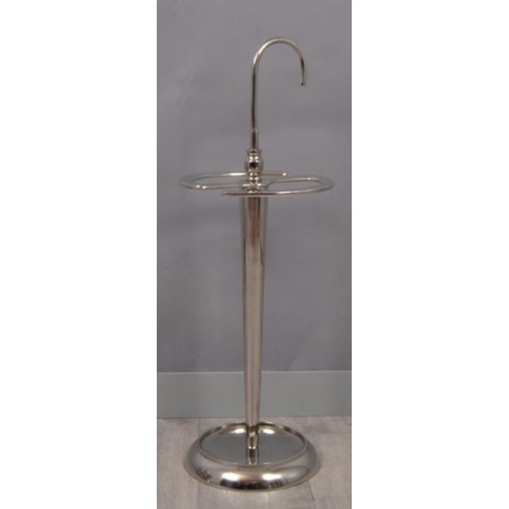 DESIGNER UMBRELLA HOLDER IN SHINY CHROME METAL