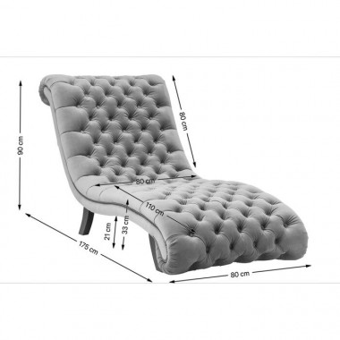 Cadeira de relaxamento cinza DESIRE