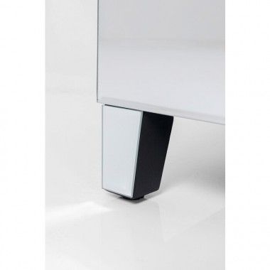 Silver bedside table with 3 drawers LUXURY