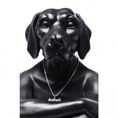 Zwart gangsterhond decoratief beeldje