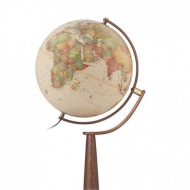 Beleuchtete Globus-Stehlampe Sylvia Antique
