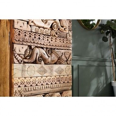 Armário de 2 portas em patchwork de madeira surpresa SHANTI