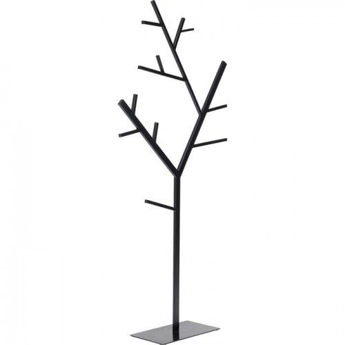 Schwarzer Baumgarderobenständer aus Stahl, 204 cm SMART