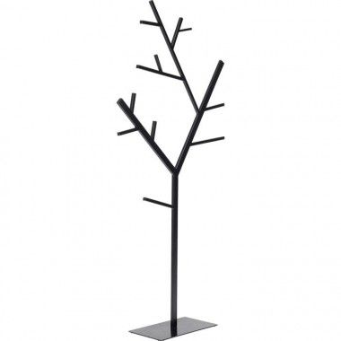 Schwarzer Baumgarderobenständer aus Stahl, 204 cm SMART