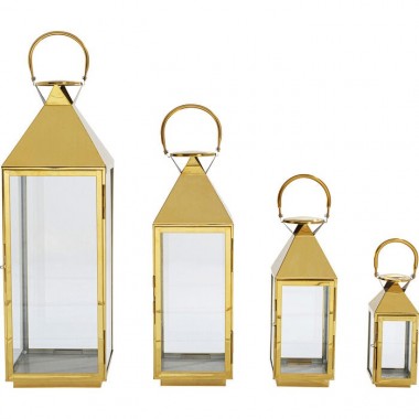 Set de 4 lanternes dorées GIARDINO