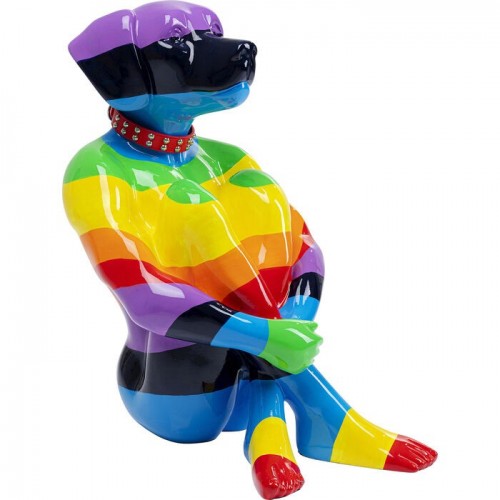 Statue décorative chien assis 80cm ARC-En-CIEL