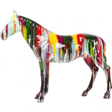 Statue décoration cheval XXL coloré 216cm ARC-EN-CIEL