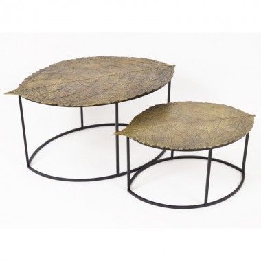 Set of 2 coffee tables 73 cm and 96 cm MAPLE