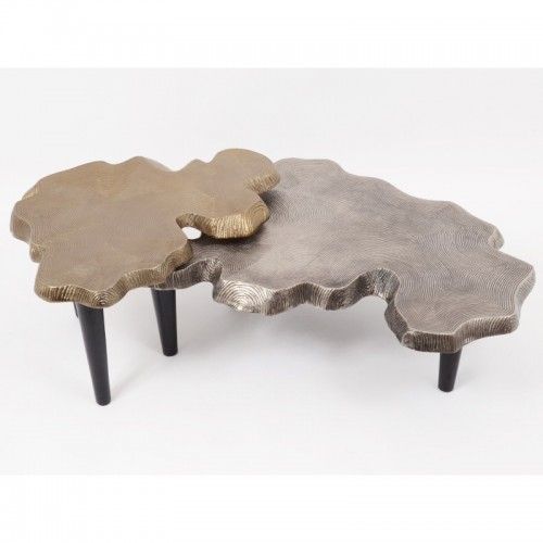 Set of 2 coffee tables 76/96 cm WOODY