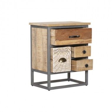 HARMONIE 4-drawer wooden bedside table