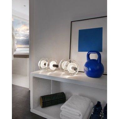 Lampe de table argentée et claire 18 cm LIGHT WEIGHT