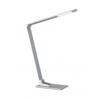 Lámpara de escritorio de diseño ULI plateada y LED