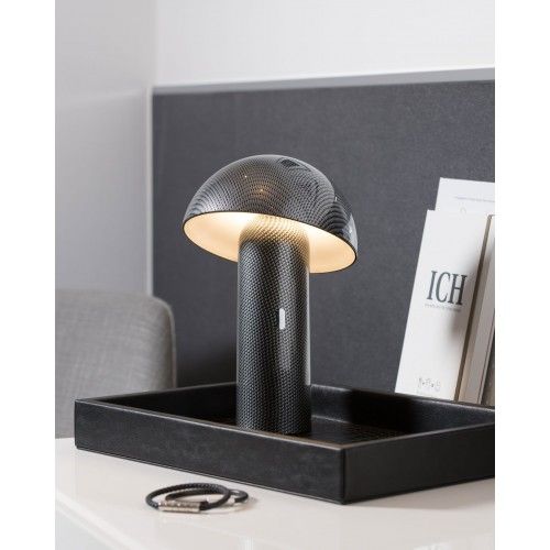 Lámpara de mesa recargable de carbono SVAMP