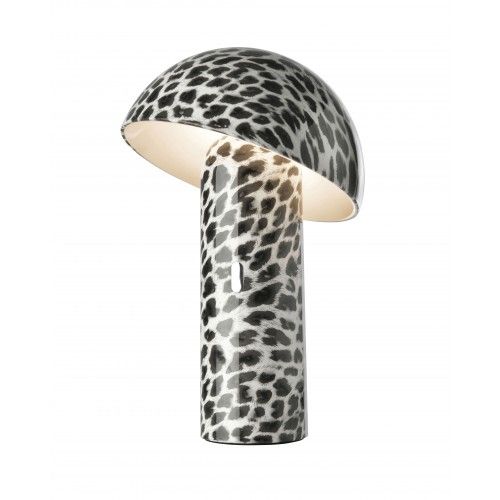 Refillable table lamp with leopard pattern SVAMP