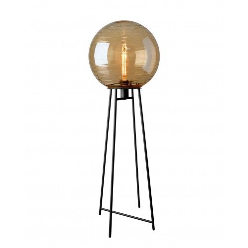 Amberkleurige glazen vloerlamp 117 cm LANTAREN