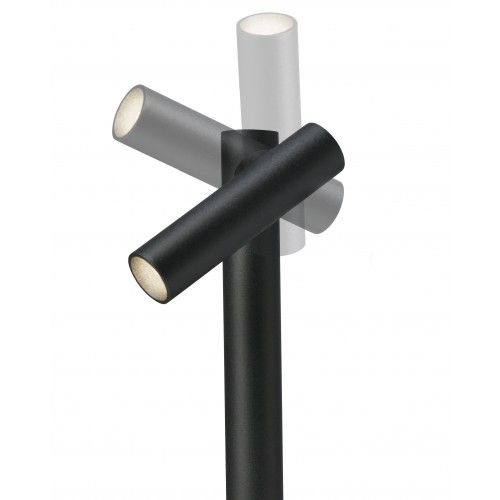 TUBO dimmable black battery-powered floor lamp