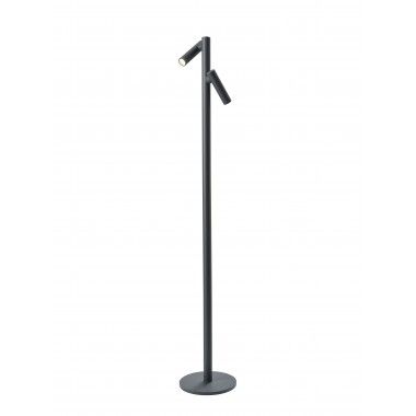 Anthracite gray floor lamp with dimmable battery TUBO