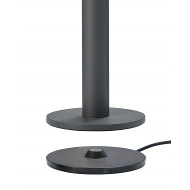 Lámpara de pie gris antracita con batería regulable TUBO