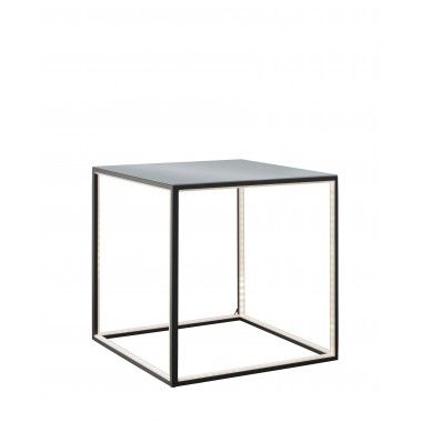 Mesa de nombramiento noir diseño cubo LED aluminio DELUX