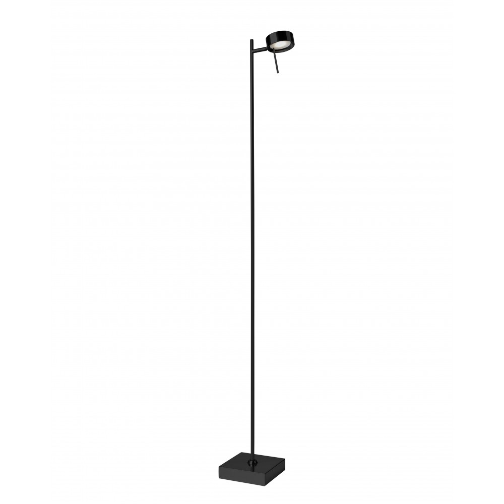 Candeeiro de pé preto de design tátil 128 cm BLING