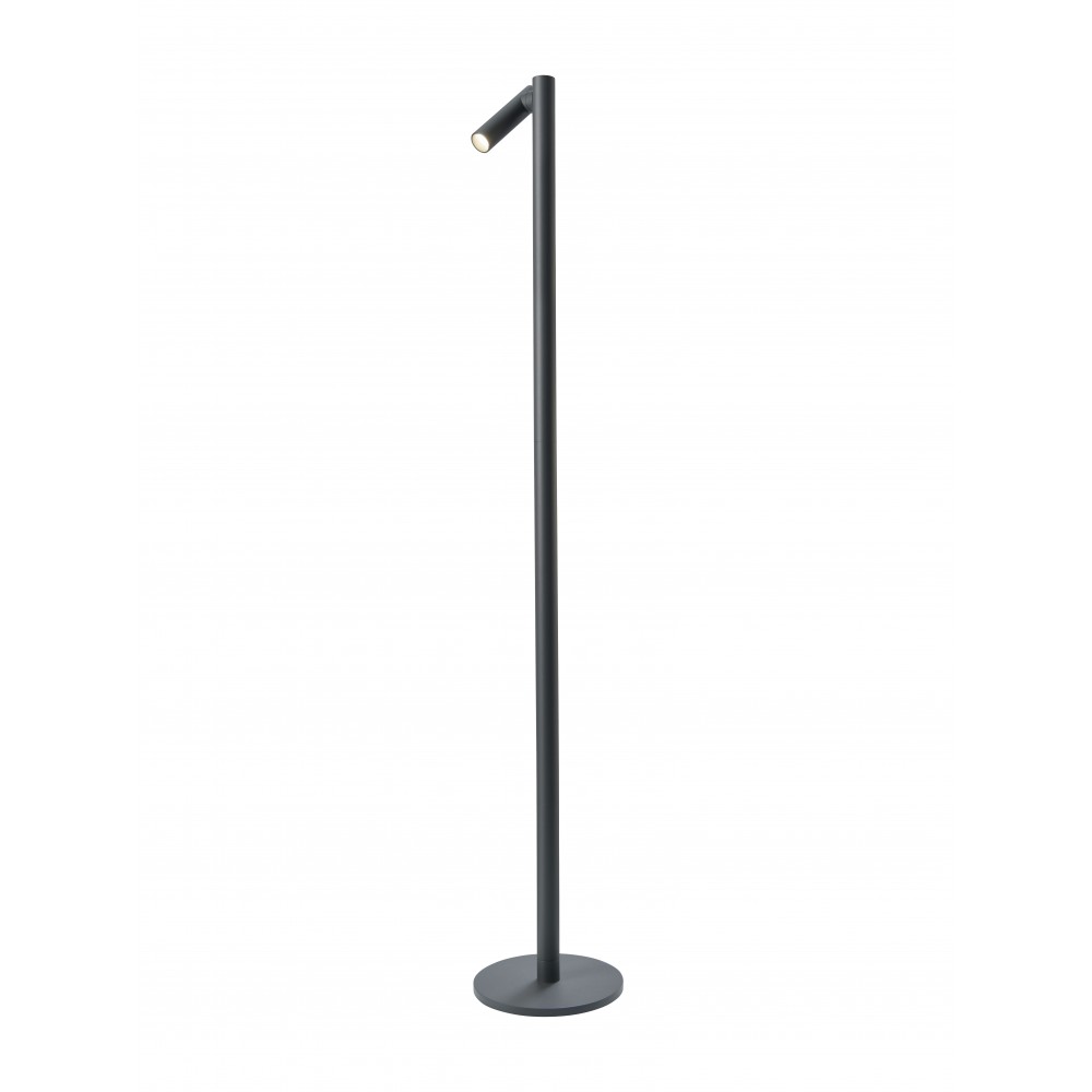 Candeeiro de pé cinzento antracite 120 cm TUBO