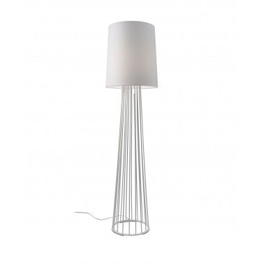 Witte textiel design vloerlamp 155 cm MAILAND