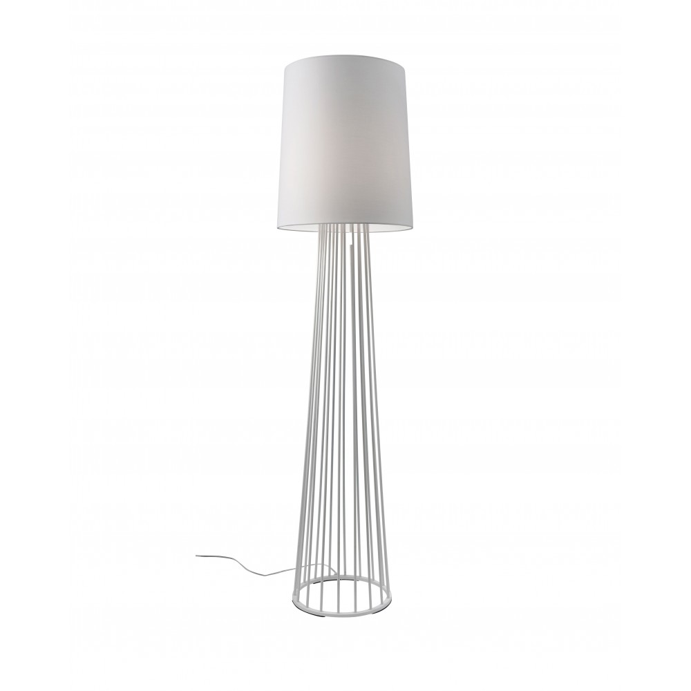 Candeeiro de pé de design têxtil branco 155 cm MAILAND