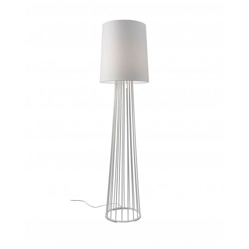 White textile design lamp 155 cm MAILAND