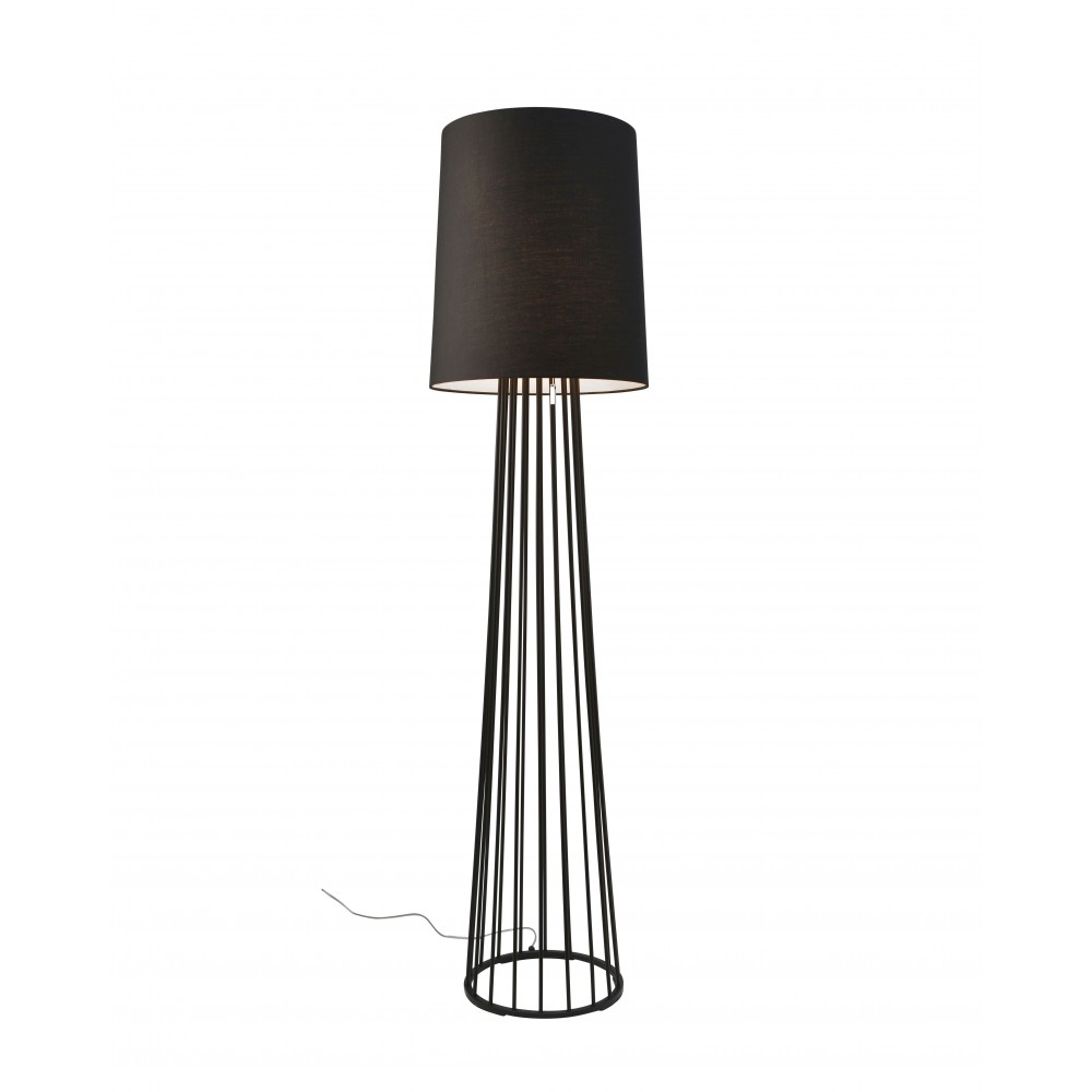 Lampadaire design textile noir 155 cm MAILAND