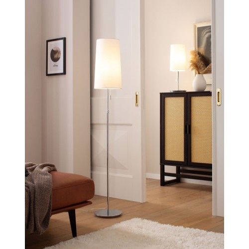 White textile floor lamp adjustable height VERONA