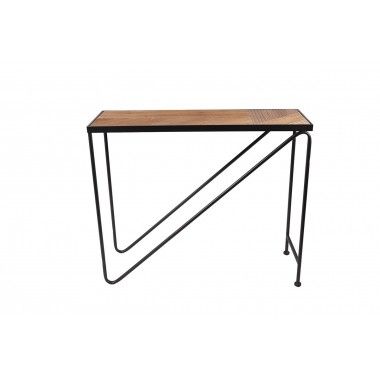 STONER diagonal wood and metal console