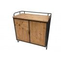 CARTER wooden metal cabinet with 2 doors 80 cm