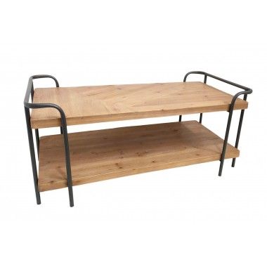 Tavolino legno metallo CARTER 100 cm