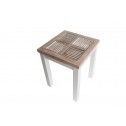Side table wooden rods and white metal 50 cm ORIGINAL