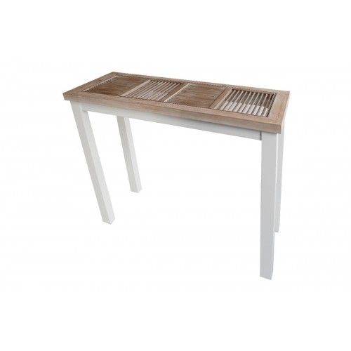 Console wooden rods and white metal 90 cm ORIGINAL
