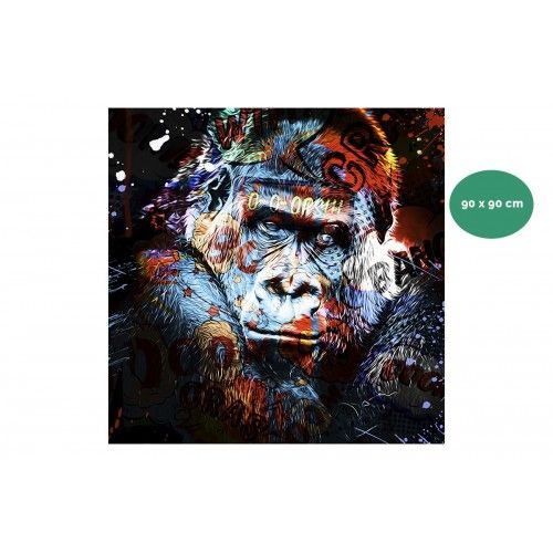 Graffiti-schilderijen van gorilla's