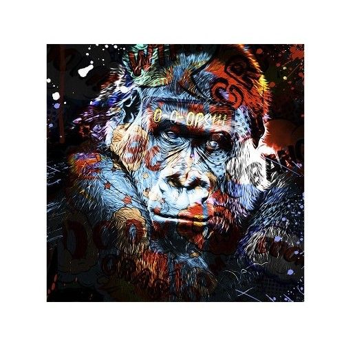 Aluminum dibond painting Gorilla graffiti 90*90 GALLERY