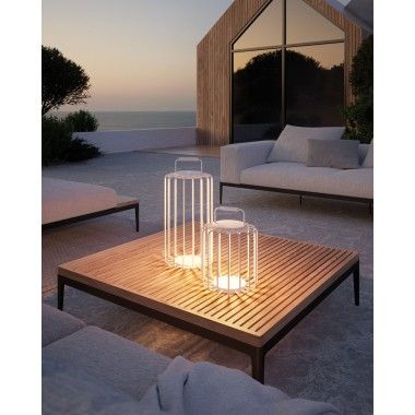 Dimmable outdoor lamp white 50 cm BANGKOK