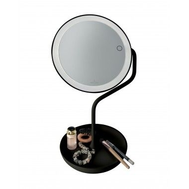 Miroir LED grossissement x5 noir VERSAILLES