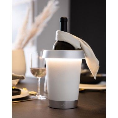 Cantina vino LED integrata BORDEAUX bianca