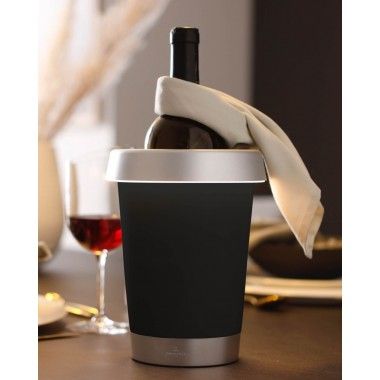 BORDEAUX black integrated LED wine cooler