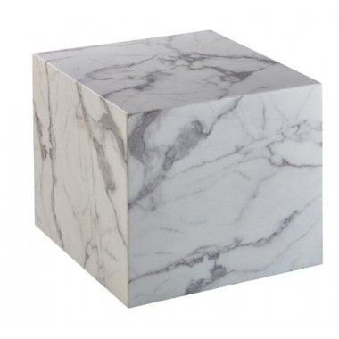 Table d'appoint marbre blanc 60 cm CORE