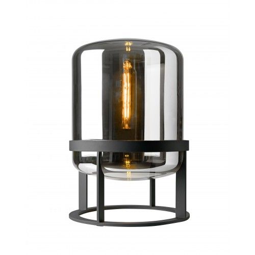Smoked glass table lamp 69 cm MELBOURNE