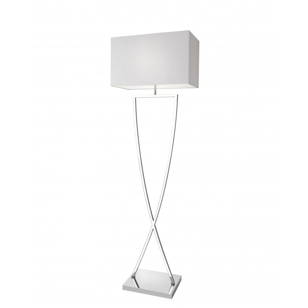 White chrome floor lamp 158 cm TOULOUSE