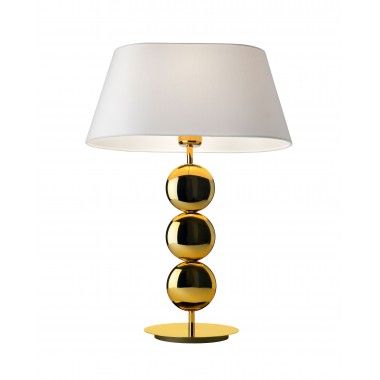 Lampe de table design textile blanc 55 cm SOFIA