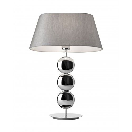 Lampe de table design textile gris 55 cm SOFIA